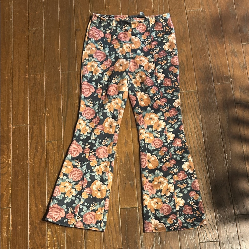 Forever 21 Floral Kids Bottoms - Black and Orange